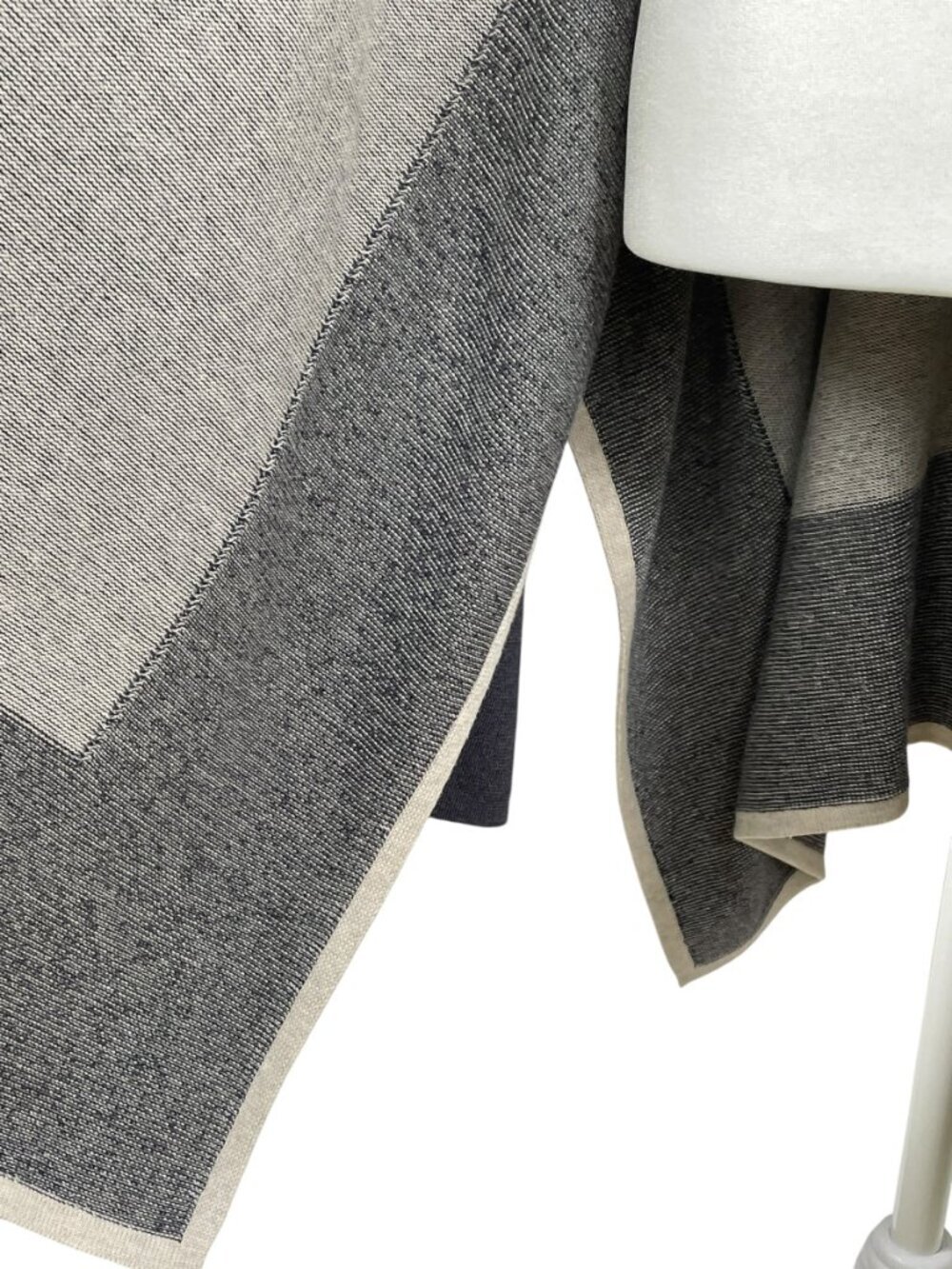 NIC+ZOE Blue Colorblock Knit Wrap Poncho Cardigan Shawl OS Cozy Layer - Picture 9 of 12
